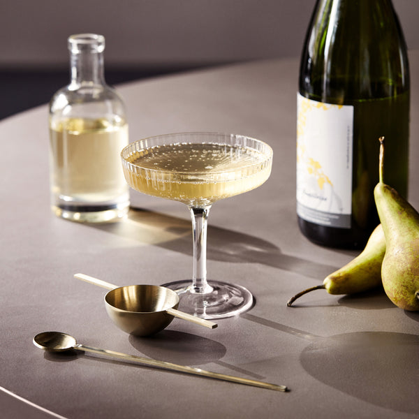 ferm LIVING Ripple Champagne Saucers - Clear