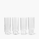 ferm LIVING Ripple Long Drink Glasses (Set of 4) - Clear
